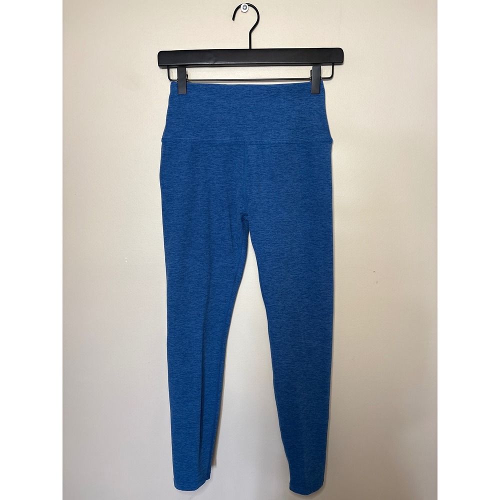 Beyond Yoga Spacedye High Waisted Capri Leggings Ultra Blue Heather M 24.5"
